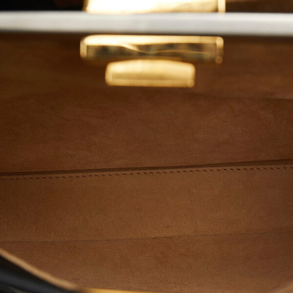 Fendi Peekaboo Medium Handbag Shoulder Bag 8BN226 Black Leather