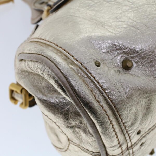 Chloe Paddington Hand Bag Leather Gold Tone tb711