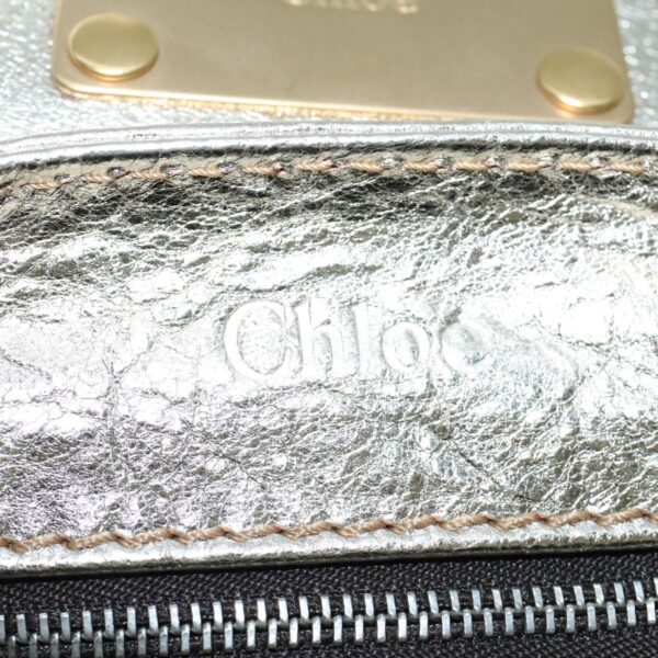 Chloe Paddington Hand Bag Leather Gold Tone tb711