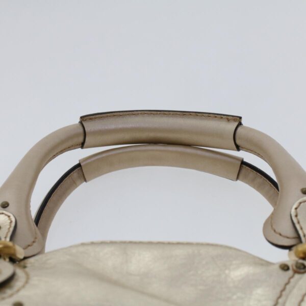 Chloe Paddington Hand Bag Leather Gold Tone tb711