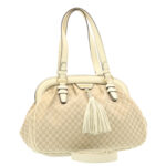 CELINE Macadam Canvas 2way Shoulder Bag Hand Bag Beige  th2019