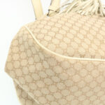 CELINE Macadam Canvas 2way Shoulder Bag Hand Bag Beige  th2019