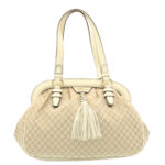CELINE Macadam Canvas 2way Shoulder Bag Hand Bag Beige  th2019
