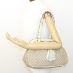 CELINE Macadam Canvas 2way Shoulder Bag Hand Bag Beige  th2019