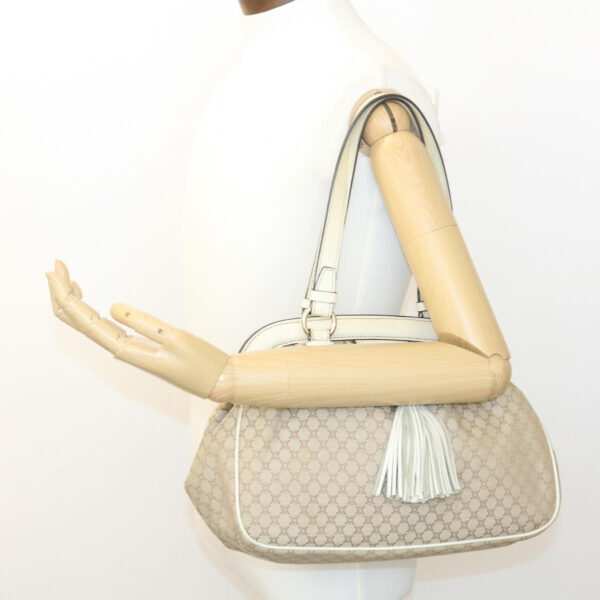 CELINE Macadam Canvas 2way Shoulder Bag Hand Bag Beige  th2019