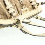 CELINE Macadam Canvas 2way Shoulder Bag Hand Bag Beige  th2019
