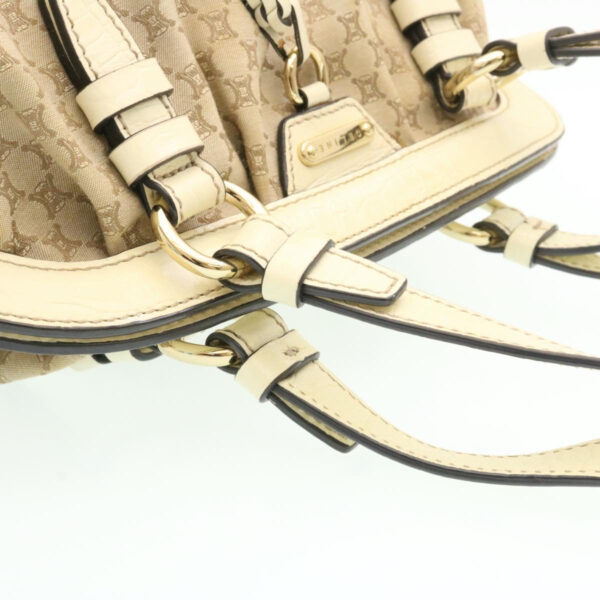 CELINE Macadam Canvas 2way Shoulder Bag Hand Bag Beige  th2019