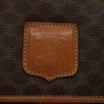 CELINE Macadam Canvas Shoulder Bag PVC Leather Brown  th2544
