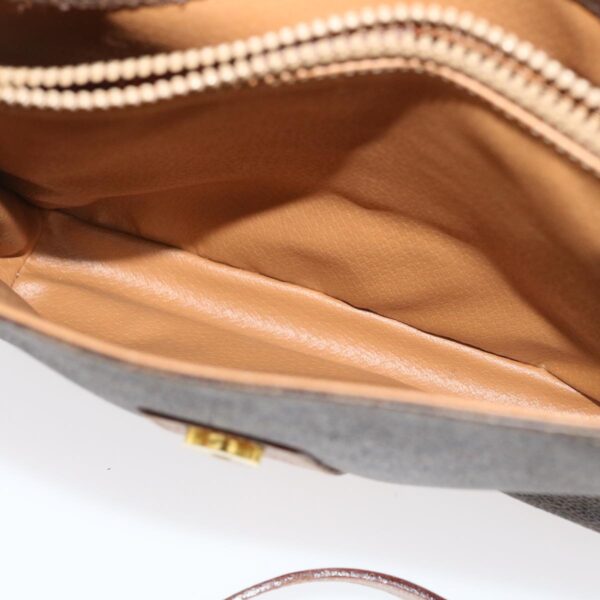 CELINE Macadam Canvas Shoulder Bag PVC Leather Brown  th2544