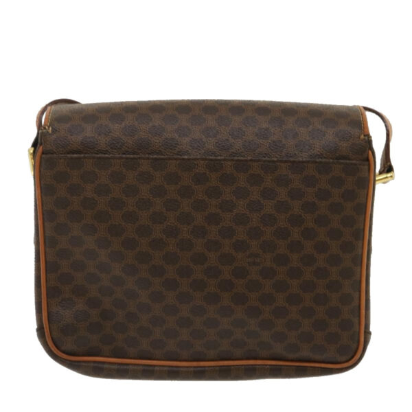 CELINE Macadam Canvas Shoulder Bag PVC Leather Brown  th2544