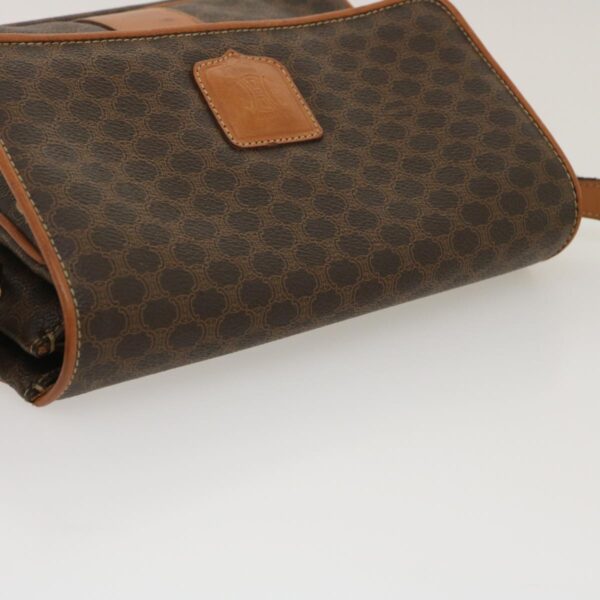 CELINE Macadam Canvas Shoulder Bag PVC Leather Brown  th2544