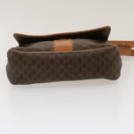 CELINE Macadam Canvas Shoulder Bag PVC Leather Brown  th2544