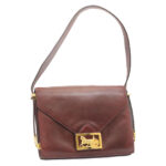 CELINE Horse Carriage Shoulder Bag Leather Bordeaux  rd205