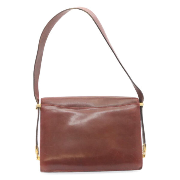 CELINE Horse Carriage Shoulder Bag Leather Bordeaux  rd205