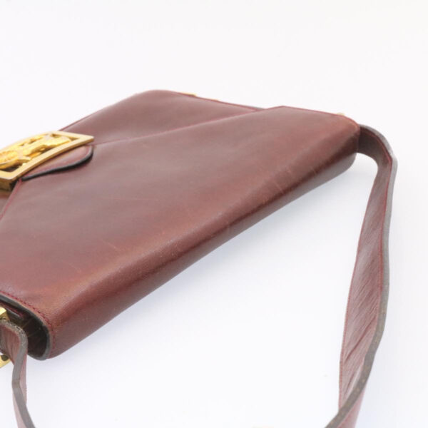 CELINE Horse Carriage Shoulder Bag Leather Bordeaux  rd205