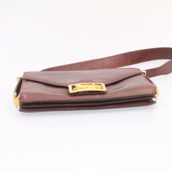 CELINE Horse Carriage Shoulder Bag Leather Bordeaux  rd205
