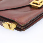 CELINE Horse Carriage Shoulder Bag Leather Bordeaux  rd205