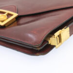 CELINE Horse Carriage Shoulder Bag Leather Bordeaux  rd205