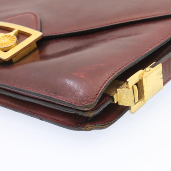 CELINE Horse Carriage Shoulder Bag Leather Bordeaux  rd205