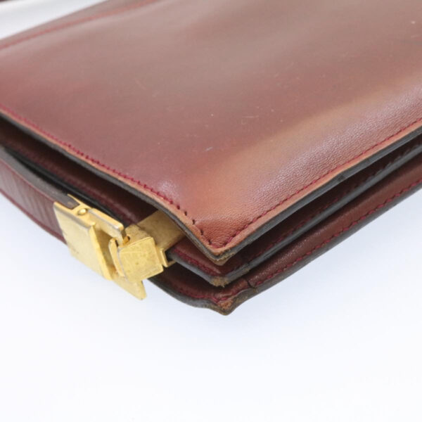 CELINE Horse Carriage Shoulder Bag Leather Bordeaux  rd205