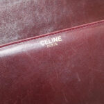 CELINE Horse Carriage Shoulder Bag Leather Bordeaux  rd205