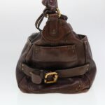 Chloe Paddington Hand Bag Leather Brown 02-06-53 ti1053