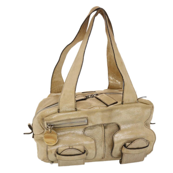 Chloe Saskia Shoulder Bag Leather Gold yb203