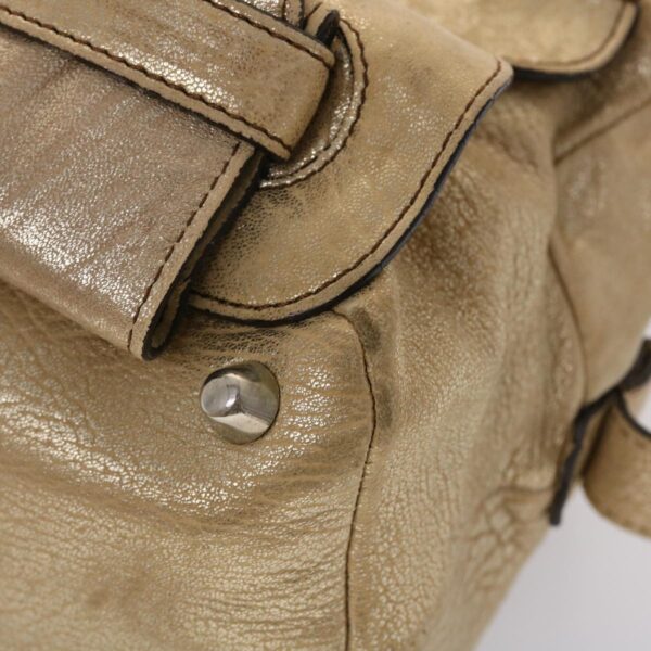 Chloe Saskia Shoulder Bag Leather Gold yb203