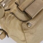 Chloe Saskia Shoulder Bag Leather Gold yb203