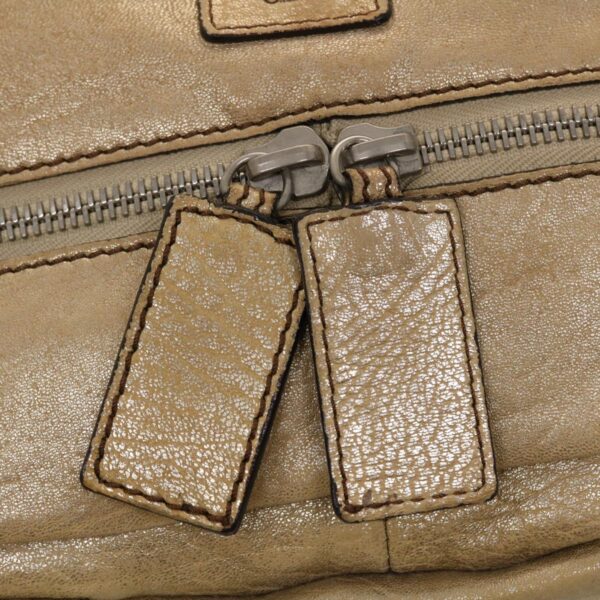 Chloe Saskia Shoulder Bag Leather Gold yb203