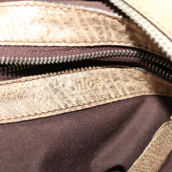 Chloe Saskia Shoulder Bag Leather Gold yb203