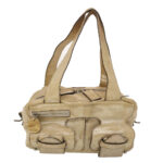 Chloe Saskia Shoulder Bag Leather Gold yb203