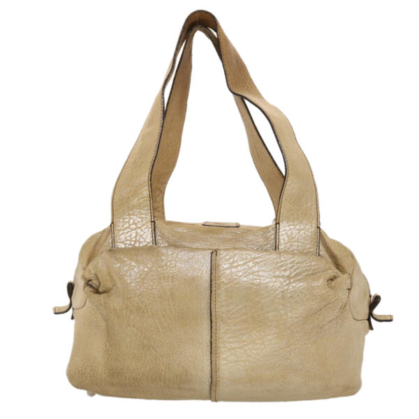 Chloe Saskia Shoulder Bag Leather Gold yb203