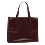 PRADA Hand Bag Leather Red Silver  yk15662