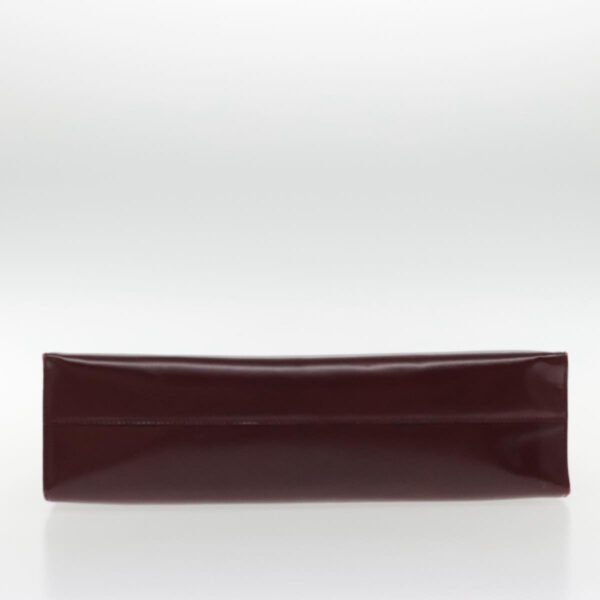 PRADA Hand Bag Leather Red Silver  yk15662