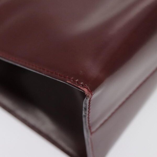 PRADA Hand Bag Leather Red Silver  yk15662