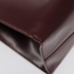 PRADA Hand Bag Leather Red Silver  yk15662