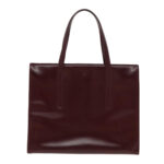 PRADA Hand Bag Leather Red Silver  yk15662