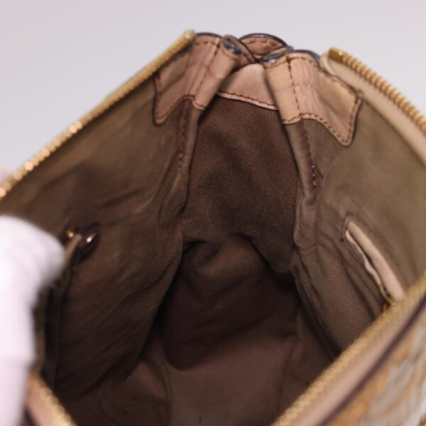 Chloe Snake Pattern Mercy Hand Bag Leather Beige yk6378