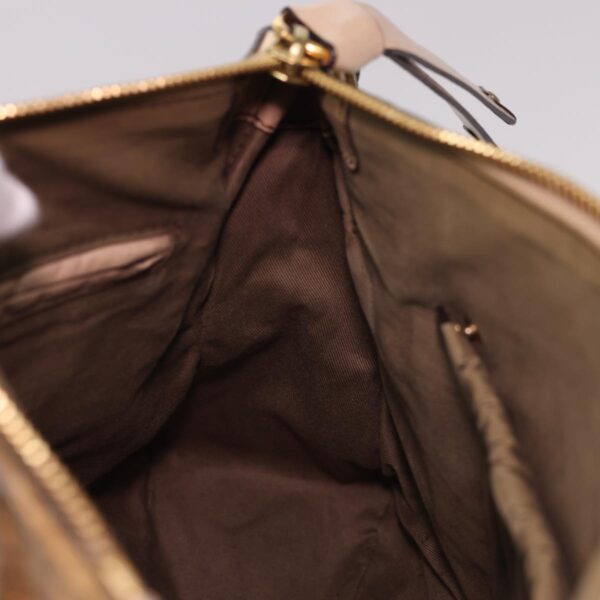 Chloe Snake Pattern Mercy Hand Bag Leather Beige yk6378