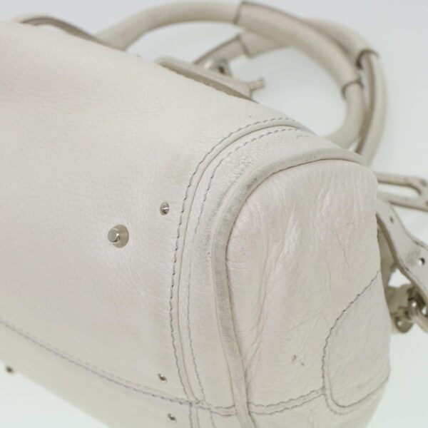 Chloe Paddington Hand Bag Leather White 03-08-51-5191 yk6940
