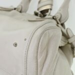 Chloe Paddington Hand Bag Leather White 03-08-51-5191 yk6940