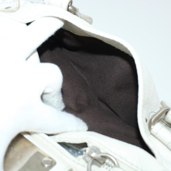 Chloe Paddington Hand Bag Leather White 03-08-51-5191 yk6940
