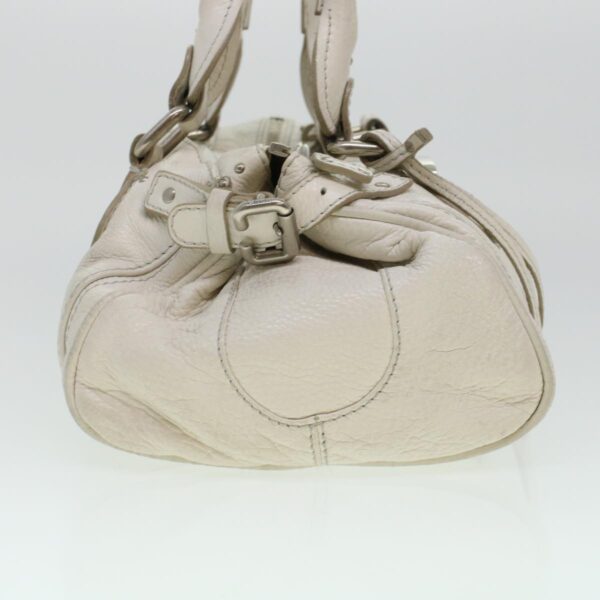 Chloe Paddington Hand Bag Leather White 03-08-51-5191 yk6940