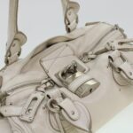 Chloe Paddington Hand Bag Leather White 03-08-51-5191 yk6940
