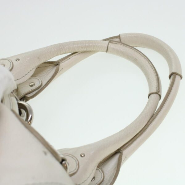 Chloe Paddington Hand Bag Leather White 03-08-51-5191 yk6940
