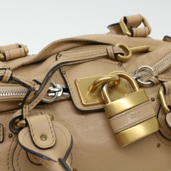 Chloe Paddington Shoulder Bag Leather Beige yk7281
