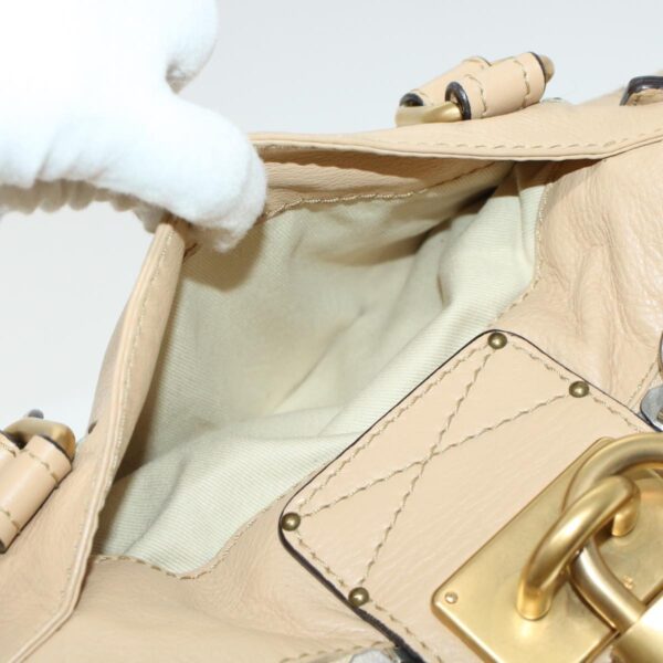 Chloe Paddington Shoulder Bag Leather Beige yk7281