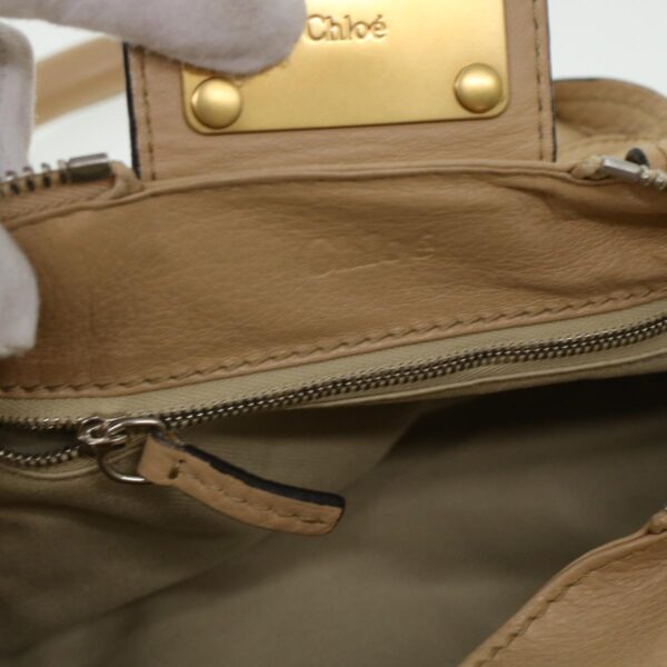 Chloe Paddington Shoulder Bag Leather Beige yk7281