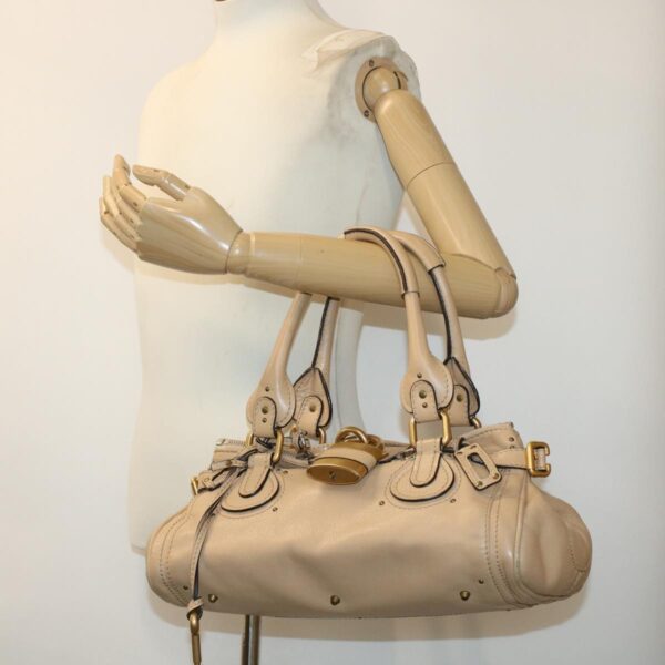 Chloe Paddington Shoulder Bag Leather Beige yk7281